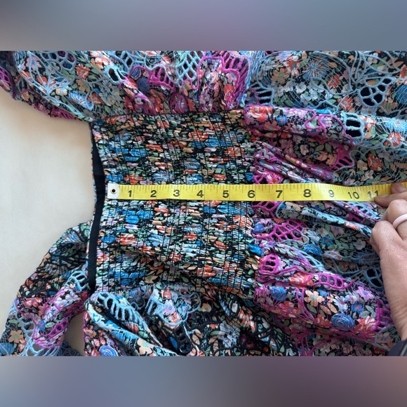 Anthropologie Clementina Eyelet Floral Boho Maxi Dress Women’s Size M - Picture 15 of 16